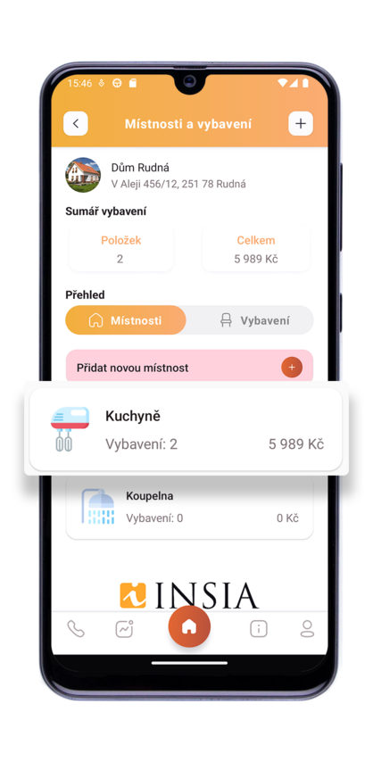 Místnosti a vybavení