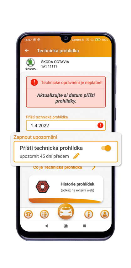 Data a termíny s notifikacemi