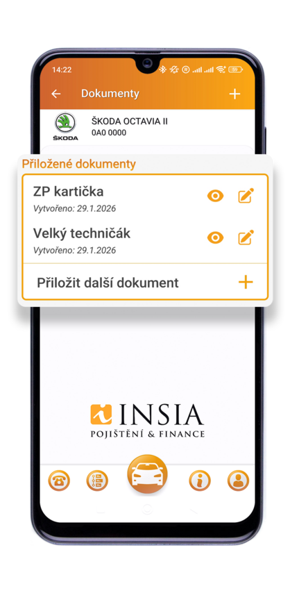 Dokumenty k automobilu a doklady